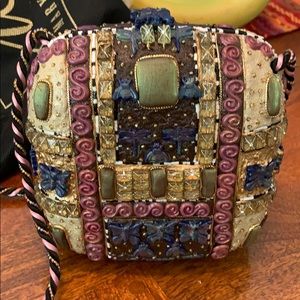 Mary Frances Motif Handbag-Butterflies and Bees